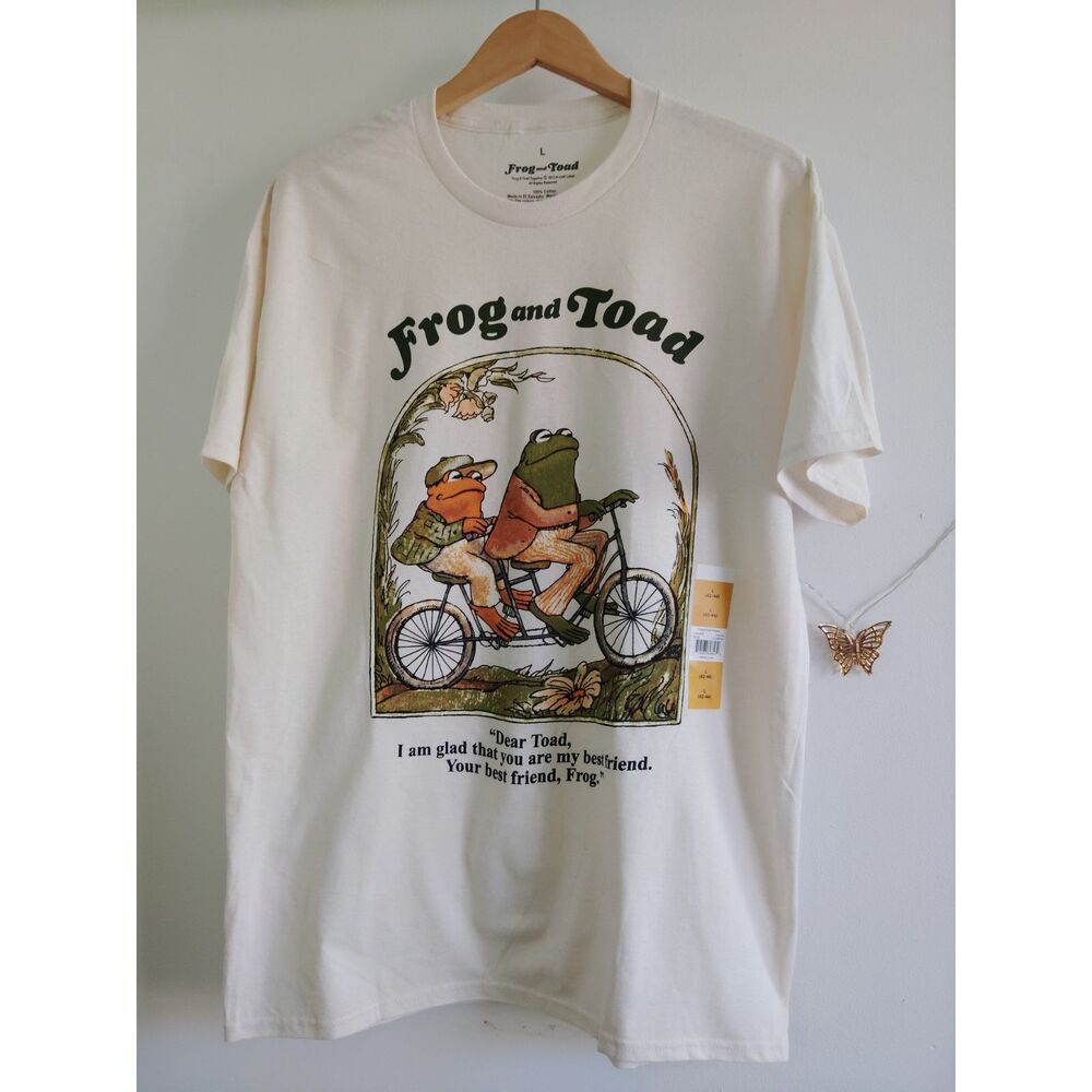 Frog and Toad Together 1972 Classic Ivory Graphic T-shirt - Unisex Large NWT